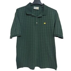 Vintage Augusta National Golf Shop Masters Polo Shirt Mens Large Logo Green RARE